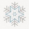 2pk Crystal Snowflake Hand Towel Set White - Linum Home Textiles - 3 of 3