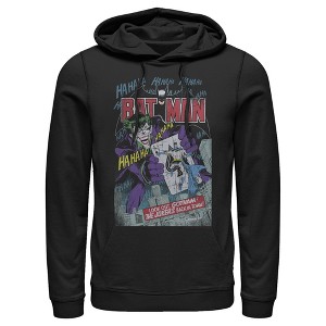 Men's Batman Joker Vintage Card Pull Over Hoodie - 1 of 3