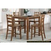 5-Piece Counter Height Dining Set with Square Table and 4 Chairs - 4 of 4