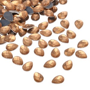 Unique Bargains Glass Horse Eye DIY Jewelry Craft Teardrop Gems 100 Pcs - 1 of 4