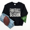 Football Season Block Distressed - Women's Graphic Sweatshirt - 2 of 4