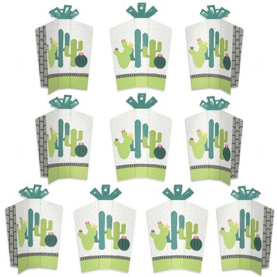 Big Dot of Happiness Prickly Cactus Party - Table Decorations - Fiesta Party Fold and Flare Centerpieces - 10 Count