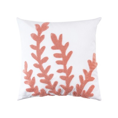 C&F Home Tangerine Coral 18" x 18" Tufted Throw Pillow