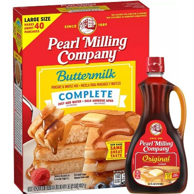 Pearl Milling Company Buttermilk Pancake & Waffle Mix and Syrup Bundle - 32oz