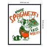 Amanti Art More Spaghetti Less Upsetti Raccoon with Pasta by the Whiskey Ginger Framed Canvas Wall Art - 4 of 4