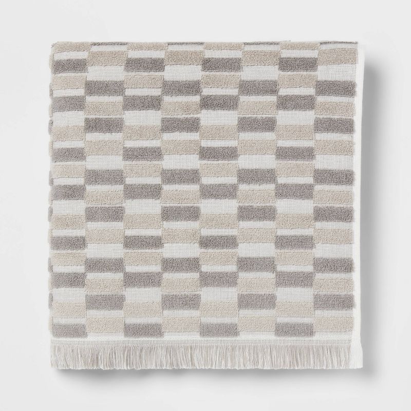 Checkerboard Towel Gray/White - Threshold™, 1 of 5