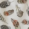 tagltd Set of 2 Floating On The Wind Feather Print  with Coordinating Plaid Cotton   Kitchen Dishtowels 26L x 18W in. - 2 of 3