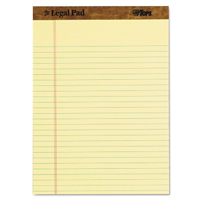 Tops The Legal Pad Writing Pads, 8-1/2 inch x 11-3/4 inch, Legal Rule, 50 Sheets, 12 Pack (7533)