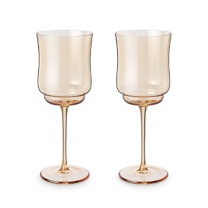 Twine Tulip Champagne Flutes, Gold Amber Tinted - 1 of 4