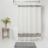 Striped Fringe Shower Curtain Off-white - Threshold™ : Target