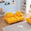 GlasFlength Sofas Modern Sofa with Comfortable Seating for Living Room or Lounge Area Yellow,60”*40.2”*29.5" - 3 of 4