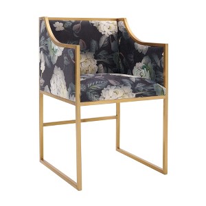 TOV Furniture Atara Velvet Upholstered Dining Chair - 1 of 4