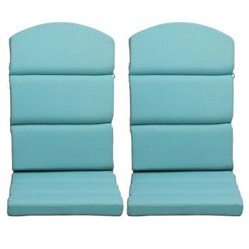 Aoodor Indoor Outdoor High Back Chair Cushions Replacement Set of 4（Blue）