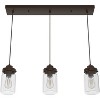 3-Light Devon Park Cluster Linear Onyx Bengal - Hunter Fan: UL Listed, Adjustable Height, Metal & Glass - 4 of 4