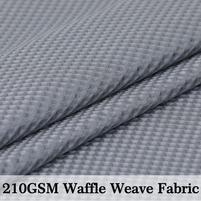 210GSM Thick Waffle Weave Fabric Shower Curtain for Bathroom, 2 of 8