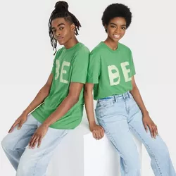 Black History Month Adult Short Sleeve 'Be' T-Shirt - Green