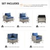 Outdoor Sectional Sofa Patio Furniture Sets with Thickened Cushions - 2 of 4
