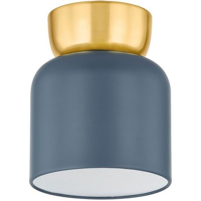 Mitzi Batya 1 - Light Flush Mount in  Aged Brass/Slate Blue