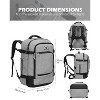 Hynes Eagle 40L Travel Backpack + Fanny Pack-Light Gray - 4 of 4
