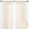 Chanasya 2pk Leaf Voile Sheer Window Curtain Panels - Set of 2 - image 2 of 4