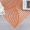 Washable Area Rug Modern Abstract Low Pile Non Slip Stain Resistant Foldable Carpet for Living Room Bedroom Study Room - 4 of 4