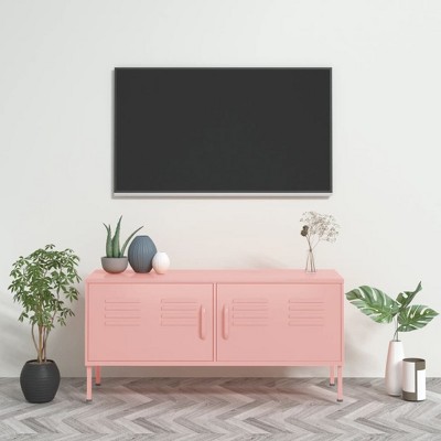 vidaXL TV Stand Pink 41.3 in.x13.8 in.x19.7 in. Steel