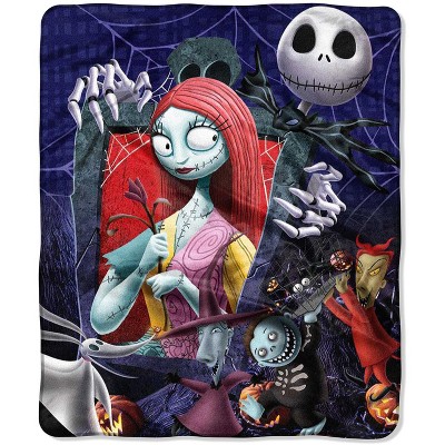 Disney Nightmare Before Christmas Jack Skellington Sally And The Gang Silk Touch Throw Blanket 50" x60" (127cm x 152cm) Multicoloured