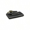 3 - Piece Silky Satin Duvet Cover Set, Full/Queen, Organic Black 400TC, Luxury Bedding with Zipper Closure - 4 of 4