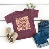 The Juniper Shop Sunny Days Ahead Daisies Toddler Short Sleeve Tee - 5T - Plum - 3 of 4