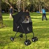 BestMassage Dog Stroller Pet Stroller Folding Dog Cat Carrier Rear Brakes for Small Medium Pets - 2 of 4