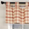 RLF Home 4" Top Tab High Quality Fabric Al Fresco Tab Valance for Windows 50" x 16" Burgundy - 4 of 4