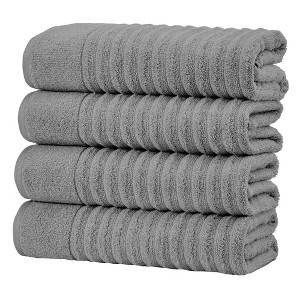 Luxury Cotton Ribbed Texture Towel Set - Great Bay Home. - 1 of 4