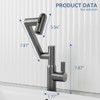 ChicFurnit Bathroom Sink Faucet Spray Function with Anti Skid Switch and 360 Degree Rotation for Modern Spaces, Gray, 16.34"*9.84"*2.36" - 3 of 4