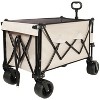 Vynxaria Heavy-Duty Foldable Wagon with Extended Tailgate - 480 lbs Capacity, All-Terrain Wheels - 2 of 4