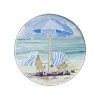 Range Kleen 4Pk Round Seaside Retreat Burner Kover Set by Jane Slivka: Multicolored Tin Decorative Accent, Tabletop Decor - 4 of 4