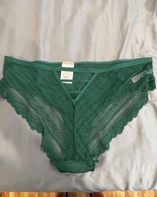 Women's Cotton Cheeky Underwear with Lace Waistband - Auden™ Ocean Spray  Green XL - Yahoo Shopping