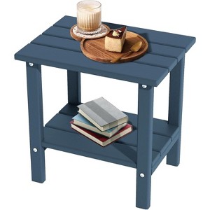 OBOKATA Outdoor Side Table, Weather-Resistant Patio End Table for Backyard, Pool & Porch, Durable & Stylish Patio Side Table (Dark Blue) - 1 of 4
