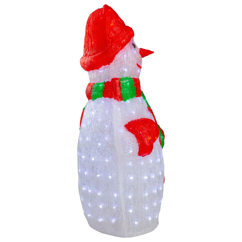 Northlight Lighted Commercial Grade Acrylic Outdoor Snowman Christmas Decoration - 34", 4 of 7