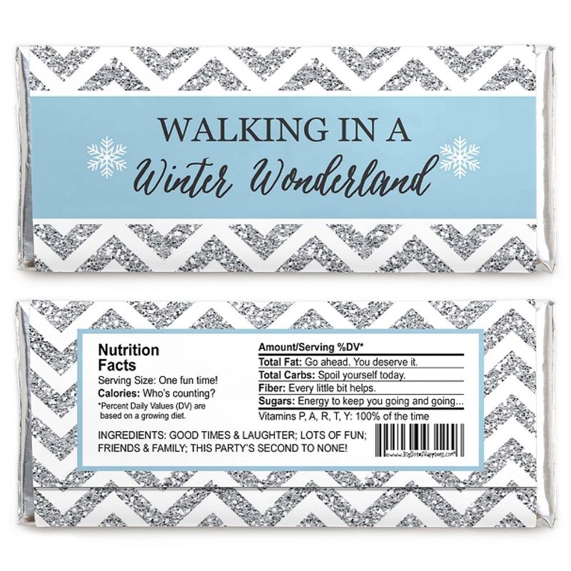 Big Dot of Happiness Winter Wonderland - Candy Bar Wrappers Snowflake Holiday Party and Winter Wedding Favors - Set of 24, 2 of 5