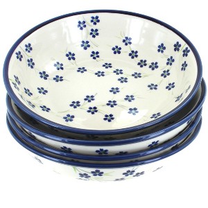 Blue Rose Polish Pottery 1013 Zaklady Large Salad Bowl Set - 1 of 1