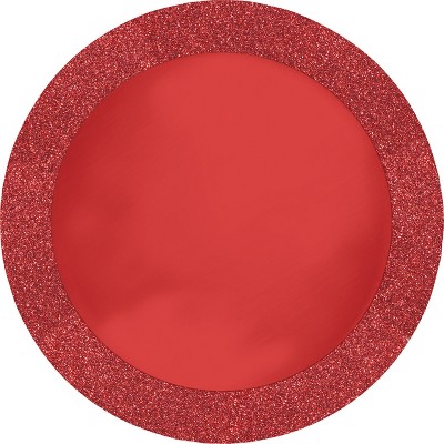 8ct Glitz Red Disposable Placemats