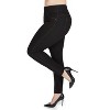 Memoi Women's Cotton Blend Denim Shaping Jean Leggings - 2 of 4