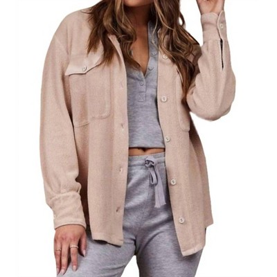 Women's MAIN STREET SILKY PLUSH SHACKET - LAmade