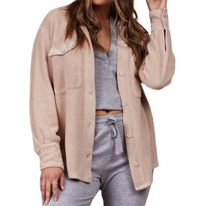 Women's MAIN STREET SILKY PLUSH SHACKET - LAmade - 1 of 4