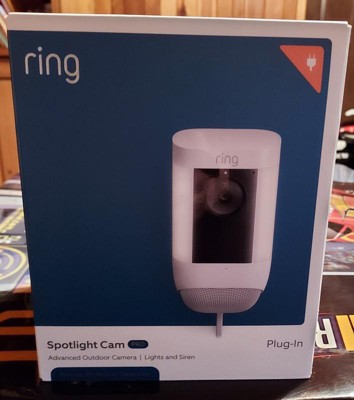 Ring Spotlight Cam Pro Outdoor 1080p Plug-In Surveillance Camera