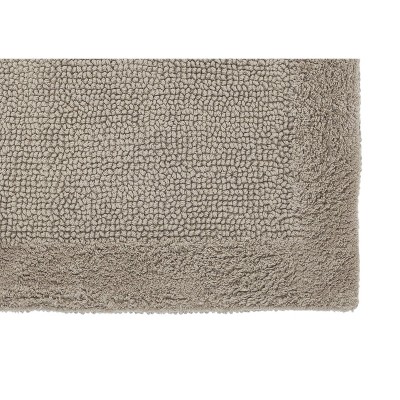 Edge Collection Beige 100% Cotton Reversible Bath Rug 21" x 34"