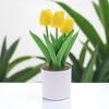 Unique Bargains Artificial Plants Tulip Plastic 3.15"x3.15"x9.84" 1 Pcs - 2 of 4
