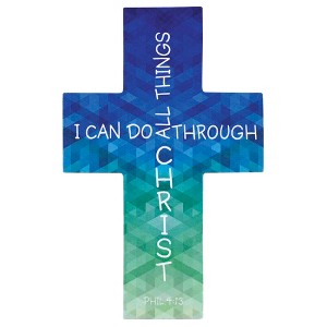 Dicksons BKMC-124 I Can Do All Things Ombre Blue and Green 2.5 x 4 Paper Encouraging Durable Laminated Bookcard Bookmark, Pack of 12 - 1 of 2