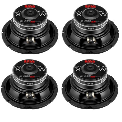  BOSS Audio Systems 600-Watt 8-Inch Car Subwoofer Audio Speaker, Single (4 Pack) 