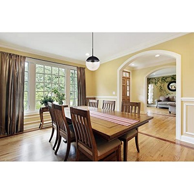 Elegant Black and Clear Glass Globe Pendant Light